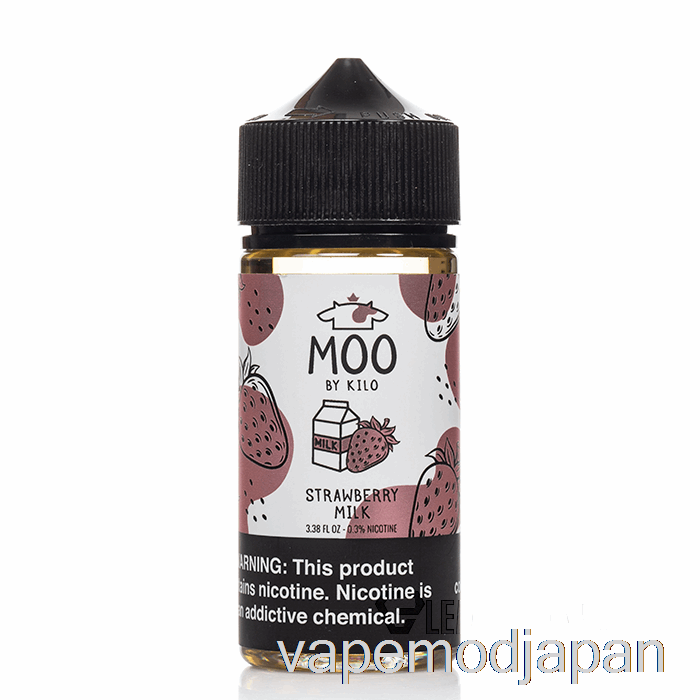 Vape Japan ストロベリーミルク - Moo E-リキッド - 100ml 0mg